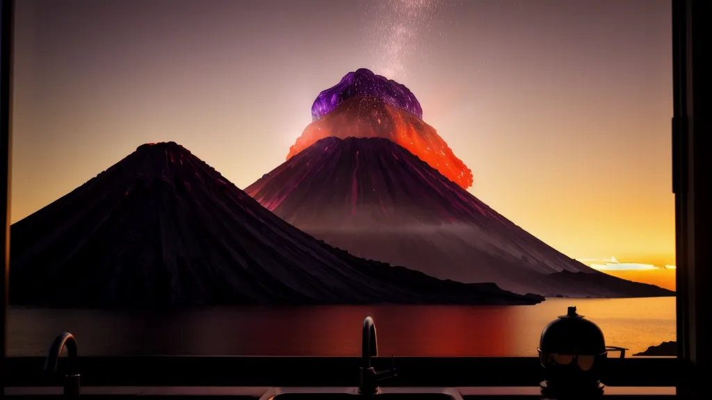 Volcán Misti al atardecer con un reloj marcando 4:44, otra señal de seres queridos en números repetidos