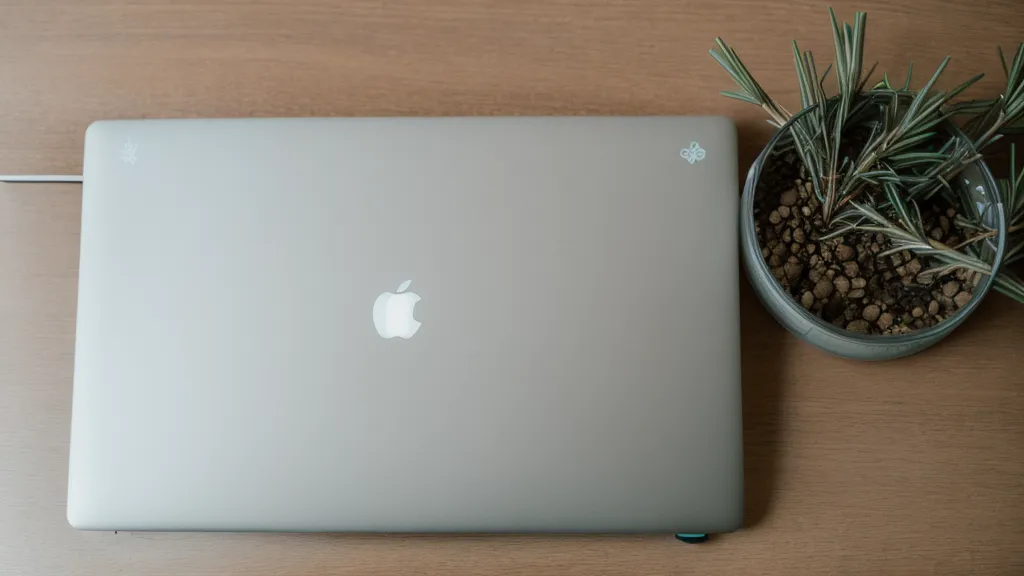 Interfaz de curso online sobre mediumnidad en una laptop con cuaderno de notas sobre señales de un ser querido